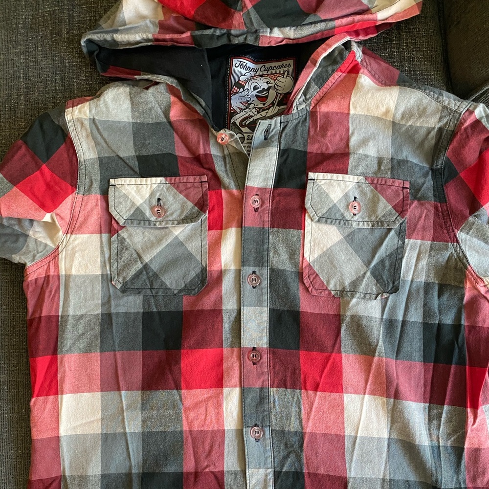 Johnny Cupcakes button up hoodie - L
